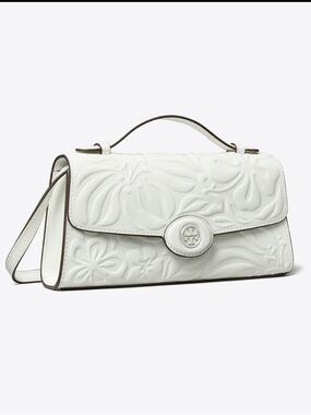 NWT Tory Burch MINI ROBINSON FLORAL
EMBOSSED CROSSBODY